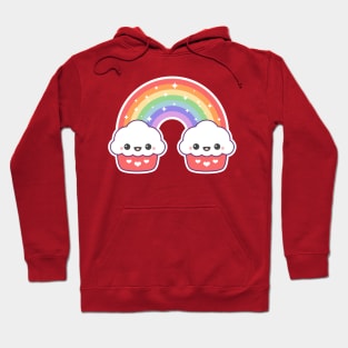 Cupcake Rainbow Twins Hoodie